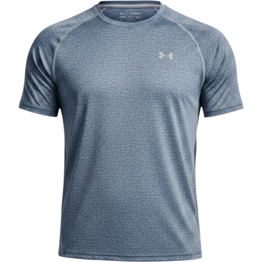 Under Armour Men HeatGear 2XL Blue Heather Space Dye Short Sleeve Training Shirt